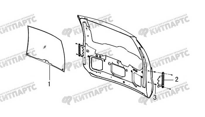 Стекло двери задка Great Wall Hover H3